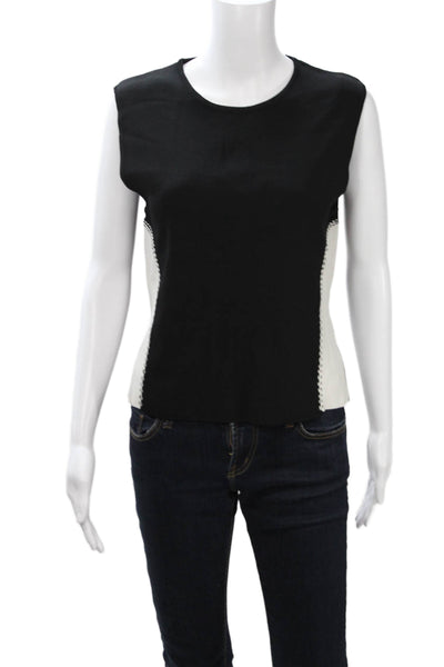 Cyrus Womens Black Basic Sleeveless Tank Round Neck Designer Size XL