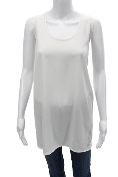 Spanx Women Sleeveless Tunic Top White Round Neck 100% Polyester Size 3X