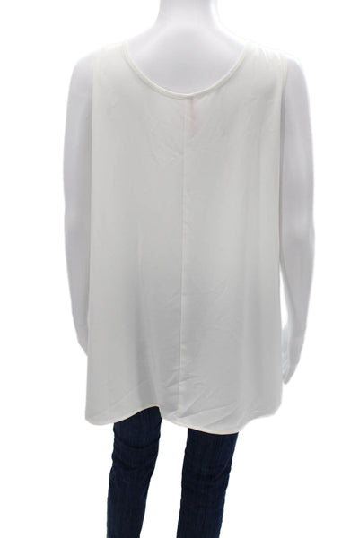 Spanx Women Sleeveless Tunic Top White Round Neck 100% Polyester Size 3X