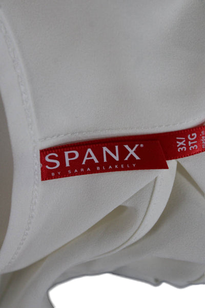 Spanx Women Sleeveless Tunic Top White Round Neck 100% Polyester Size 3X