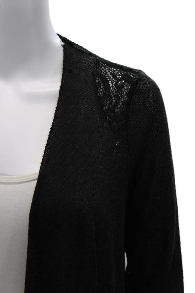 Pins and Needles Womens Cardigan 3/4 Sleeve Black Bohemian Size L