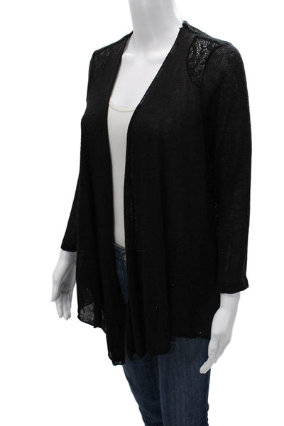 Pins and Needles Womens Cardigan 3/4 Sleeve Black Bohemian Size L