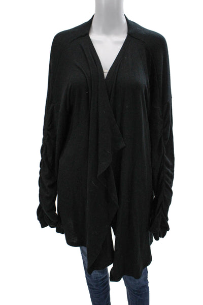 Bobeau Womens Cardigan Black V Neck Long Sleeve Rayon Blend Size 2X