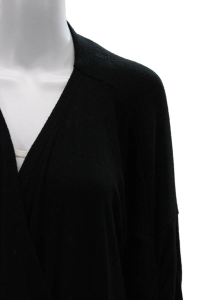 Bobeau Womens Cardigan Black V Neck Long Sleeve Rayon Blend Size 2X