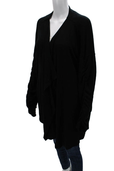 Bobeau Womens Cardigan Black V Neck Long Sleeve Rayon Blend Size 2X