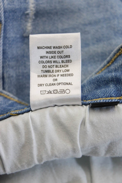 Flying Monkey Womens Bootcut Cropped Jeans Light Blue Mid Rise Size 24