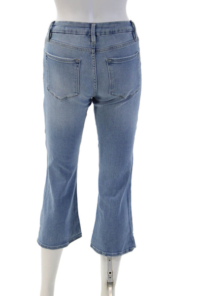 Frame Women Cropped Flared Light Blue Jeans Size 26