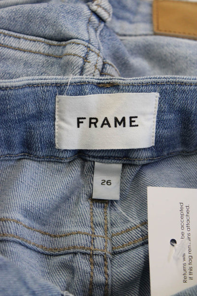 Frame Women Cropped Flared Light Blue Jeans Size 26