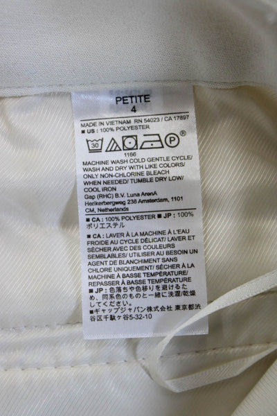 Banana Republic Womens Dress Pants White Size 4 Petite