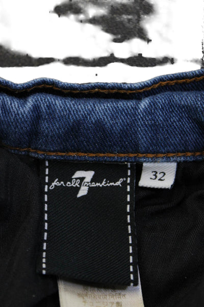 7 For All Mankind Mens Dark Blue Straight Jeans Size 32