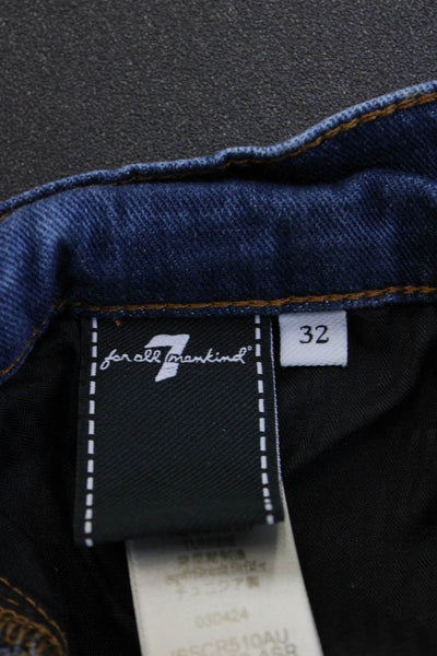7 For All Mankind Mens Straight Blue Jeans Size 32