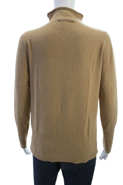 French Connection Womens Pullover Sweater Beige Mock Neck Long Sleeve Size S
