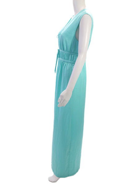 French Connection Women Jumpsuit Light Blue V Neck Sleeveless Size 8