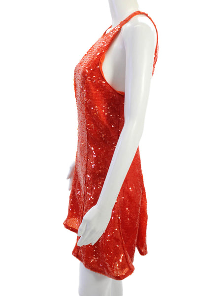 French Connection Womens A-Line Knee Length Red Sleeveless Dress Size 6