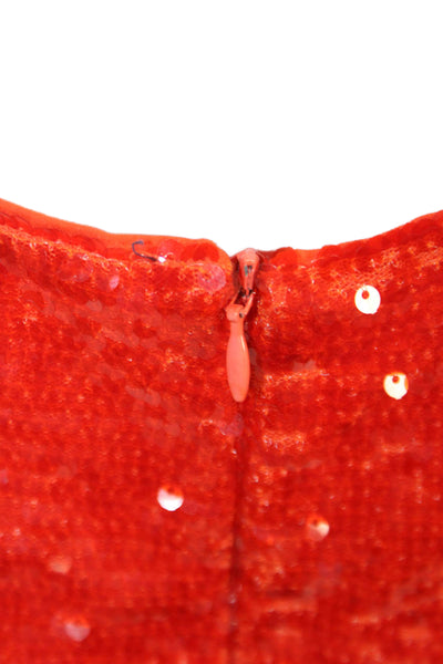 French Connection Womens A-Line Knee Length Red Sleeveless Dress Size 6