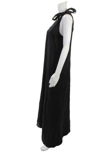 French Connection Women Maxi Shift Sleeveless Black Dress Size 6