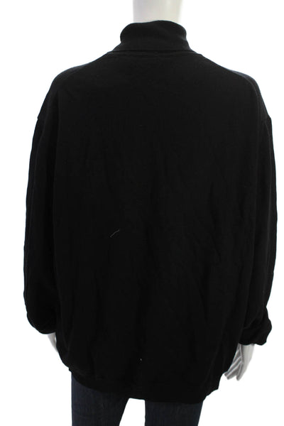 Saks Fifth Avenue Womens Black Merino Turtleneck Pullover Sweater Size XL