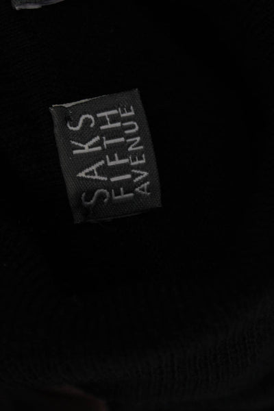 Saks Fifth Avenue Womens Black Merino Turtleneck Pullover Sweater Size XL
