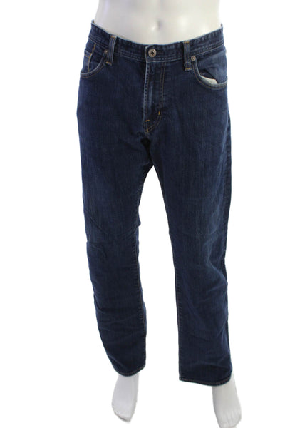 AG Adriano Goldschmied Mens Dark Blue Straight Jeans Size 36