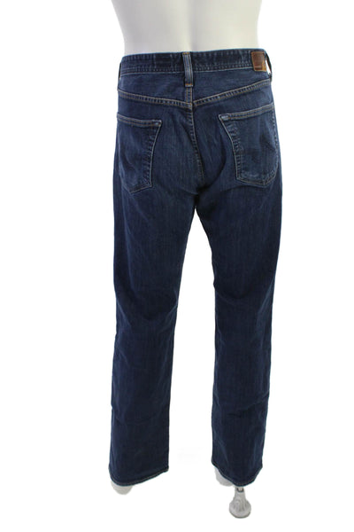 AG Adriano Goldschmied Mens Dark Blue Straight Jeans Size 36