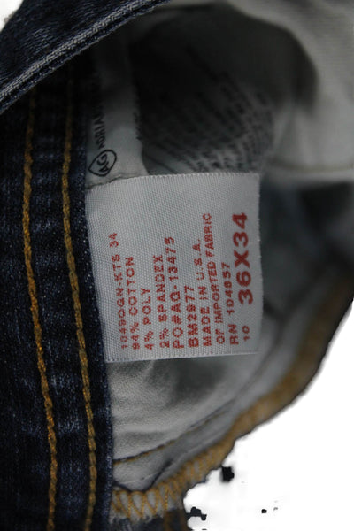 AG Adriano Goldschmied Mens Dark Blue Straight Jeans Size 36