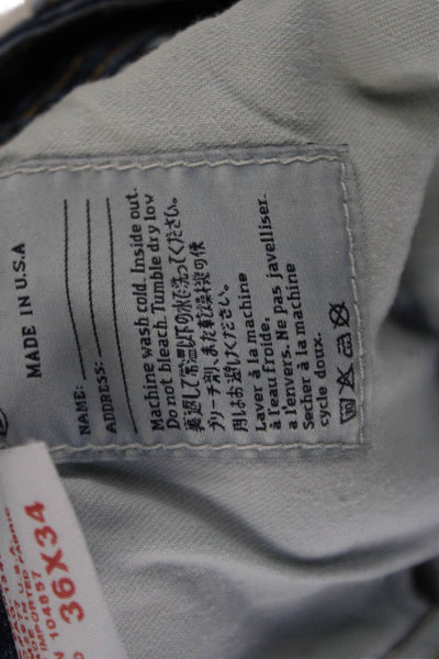 AG Adriano Goldschmied Mens Dark Blue Straight Jeans Size 36