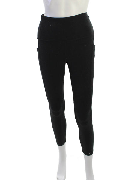 Lululemon Women Ankle Leggings Black Nylon Blend Sz 8