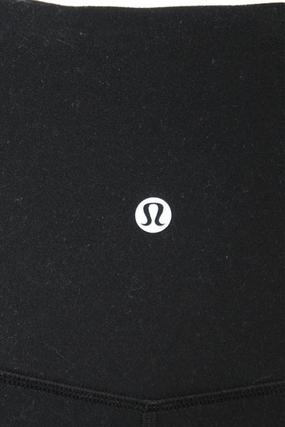 Lululemon Women Ankle Leggings Black Nylon Blend Sz 8