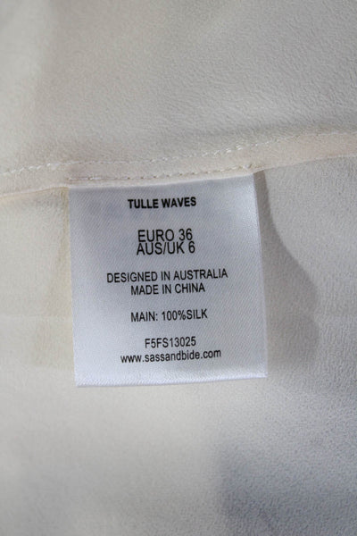 Sass & Bide Womens Silk Sleeveless Slip Dress Beige Size 36