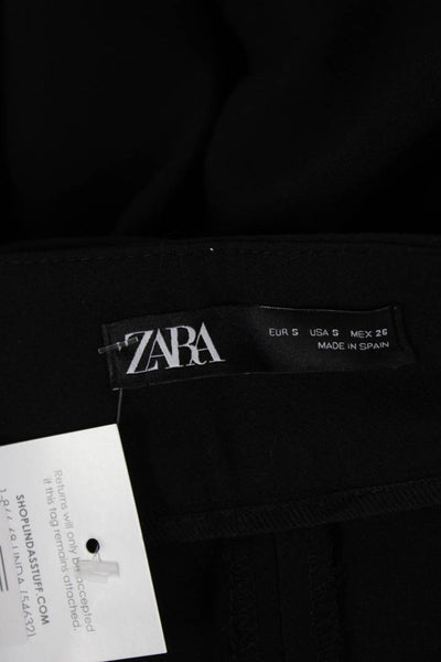 Zara Women Dress Pants Black Button Closure Size S