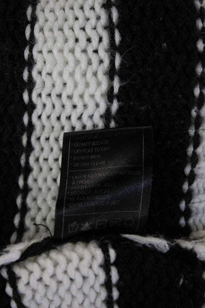 BB Dakota Womens Black Striped Pullover Sweater Long Sleeve Size S