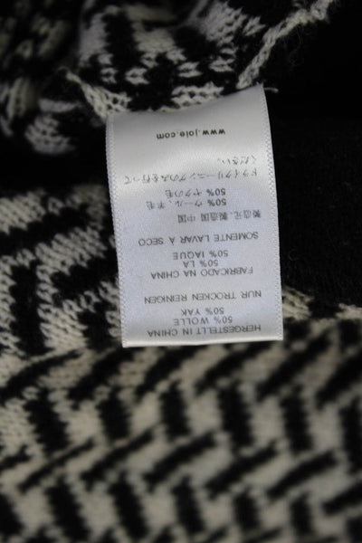 Joie Women Bohemian Herringbone Wool Yak Coatigan Long Sleeve Black Size S