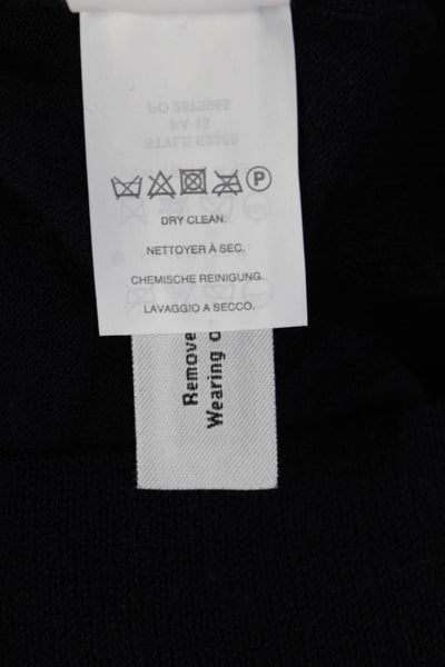 J Crew Womens Dark Blue 100% Merino Wool Pullover Sweater Size M