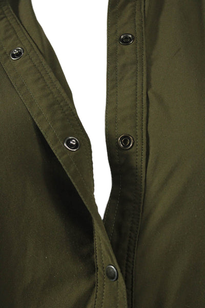 925 Fit Womens Jumpsuit Green Collared Long Sleeve Solid Size XS
