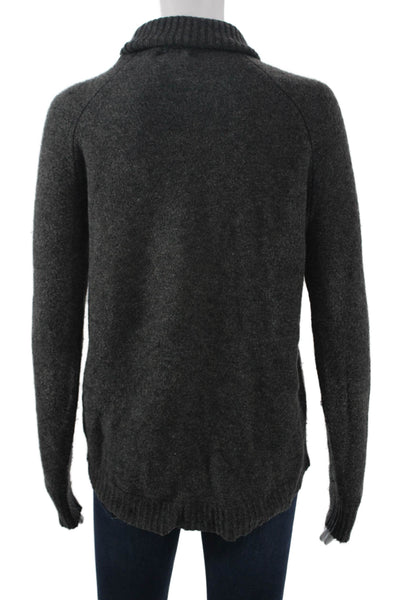 J Crew Womens Dark Gray Turtleneck Pullover 80% Recycled Wool Size XS