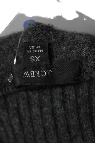 J Crew Womens Dark Gray Turtleneck Pullover 80% Recycled Wool Size XS
