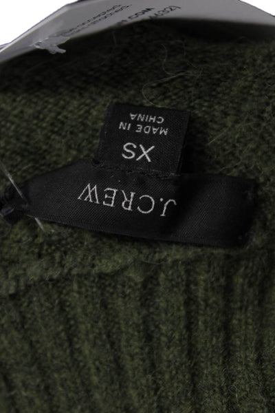 J Crew Womens Pullover Turtleneck Sweater Army Green Long Sleeve Size XS