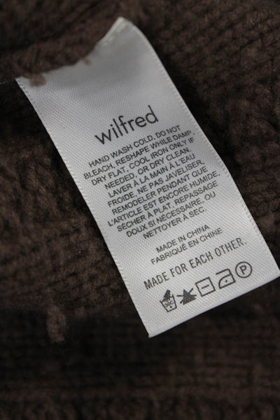 Wilfred Women Vest Brown Argyle V Neck Merino Wool Sleeveless Size XS