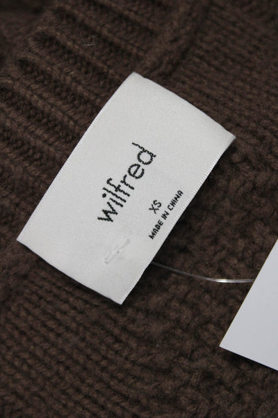 Wilfred Women Vest Brown Argyle V Neck Merino Wool Sleeveless Size XS
