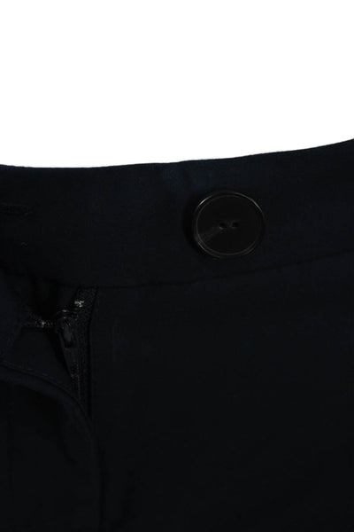 MNG Women Ankle Dress Pants Dark Blue Button 26 Inseam Size 4
