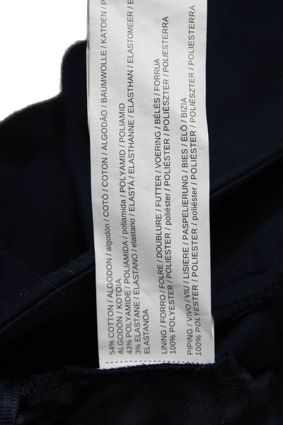 MNG Women Ankle Dress Pants Dark Blue Button 26 Inseam Size 4