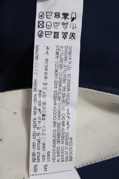 Zara Mens Carpenter Pants Dark Blue Hook Eye Cotton Lyocell Size M