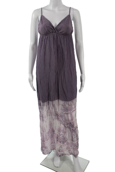 Gypsy 05 Womens Purple Maxi Slip Dress Organic Cotton Boho Sleeveless Size M