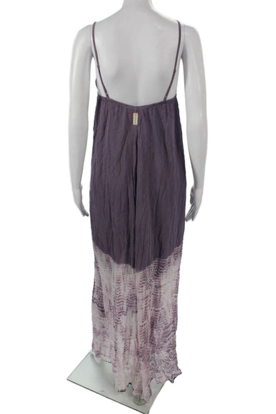 Gypsy 05 Womens Purple Maxi Slip Dress Organic Cotton Boho Sleeveless Size M