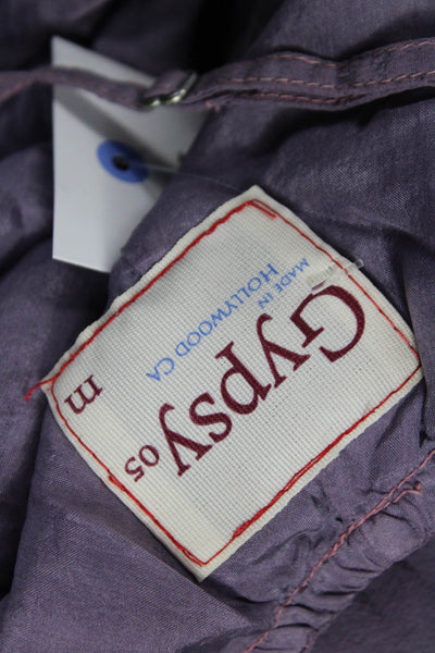 Gypsy 05 Womens Purple Maxi Slip Dress Organic Cotton Boho Sleeveless Size M
