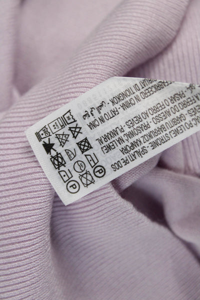 Zara Women Pullover Crew Neck Long Sleeve Pink Button Size S