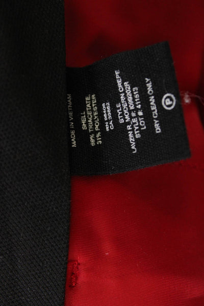 Theory Women Ankle Cropped Dress Pants Red Buckle Size 6