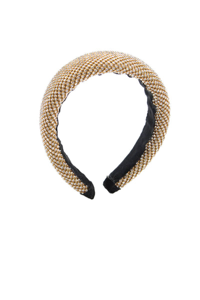 Zara Womens Pearl Detail Slide On Headband White