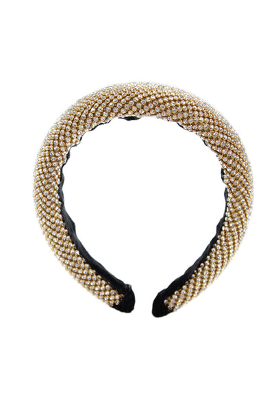 Zara Womens Pearl Detail Slide On Headband White