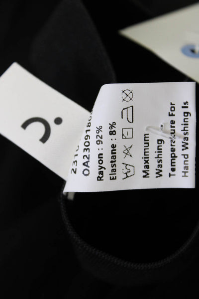 Commense Womens Maxi Pencil Skirt Black Rayon Elastane Size M